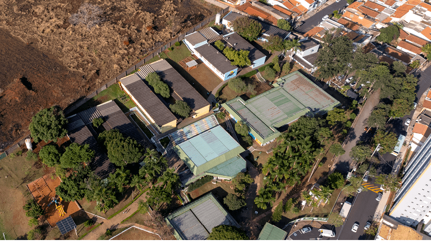 SAO CARLOS_SP 09 de Junho de 2025 OCB / ESCOLA EDUCATIVA  Na imagem, vista aerea da Escola Educativa. Imagem: Alexandre Rezende / NITRO Historias Visuais