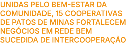 Unidas pelo bem estar da comunidade, 15 cooperativas de Patos de Minas fortalecem neg cios em rede bem sucedida de in...