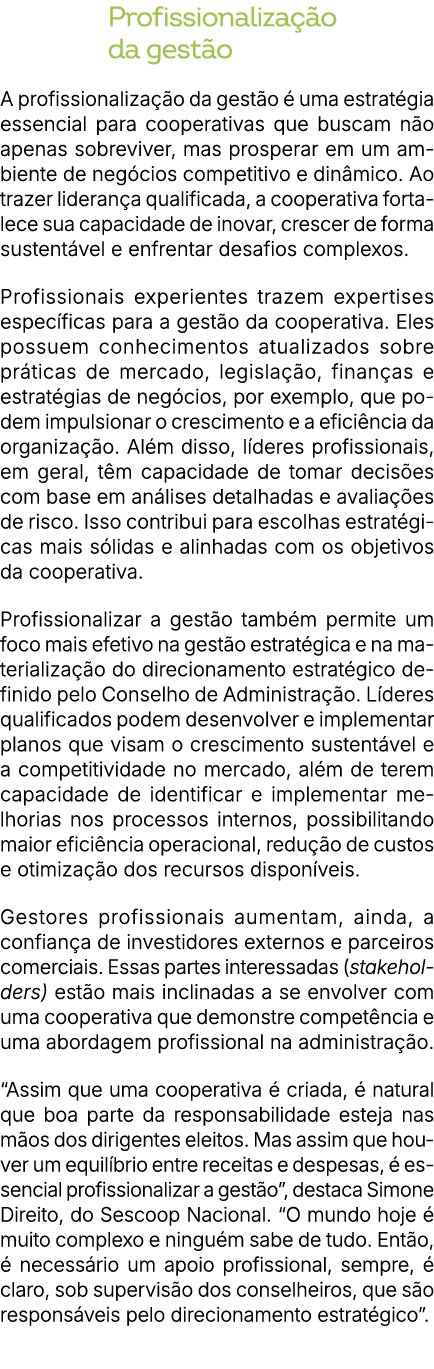Profissionaliza o da gest o A profissionaliza  o da gest o   uma estrat gia essencial para cooperativas que buscam n...