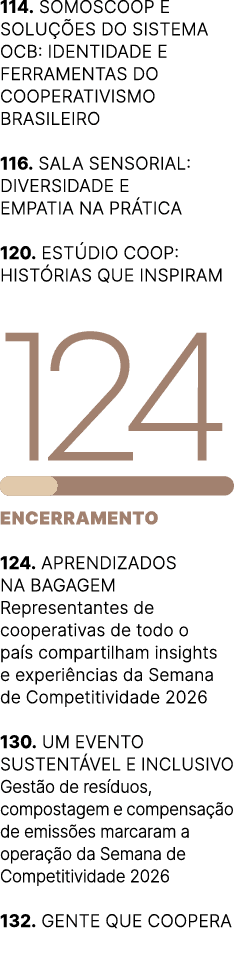 114. SomosCoop e Solu es DO SISTEMA OCB: identidade e ferramentas do cooperativismo brasileiro 116. Sala Sensorial: ...