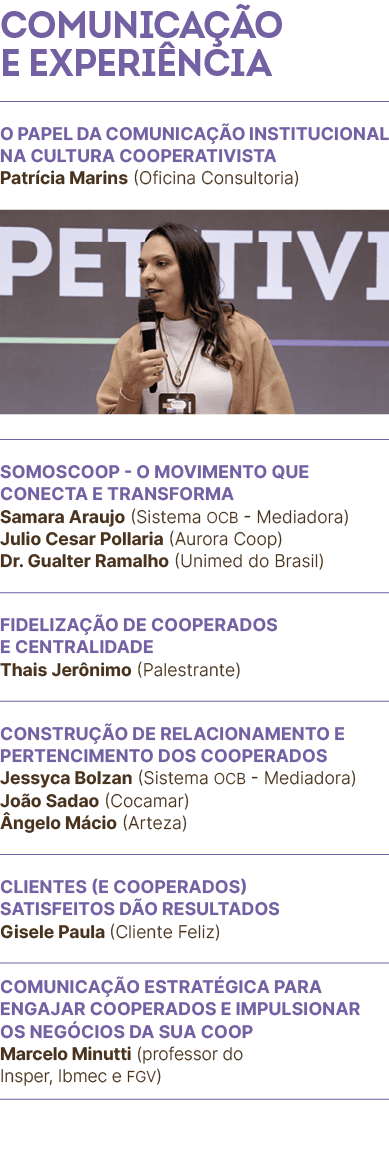 Comunica o e experi ncia,O papel da comunica  o institucional na cultura cooperativista Patr cia Marins (Oficina Con...
