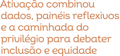 Ativa o combinou dados, pain is reflexivos e a caminhada do privil gio para debater inclus o e equidade
