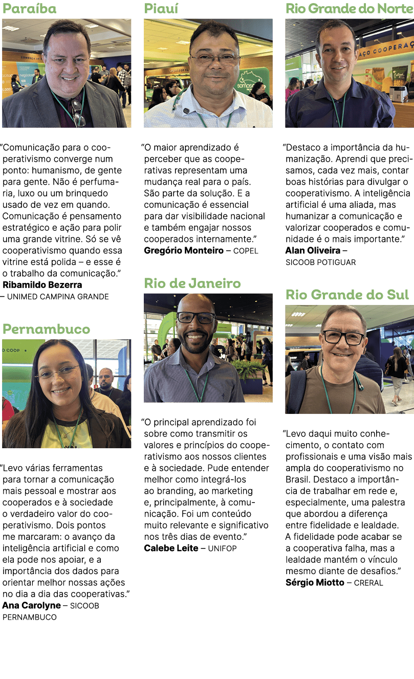 Para ba ￼ “Comunica o para o cooperativismo converge num ponto: humanismo, de gente para gente. N o   perfumaria, lu...