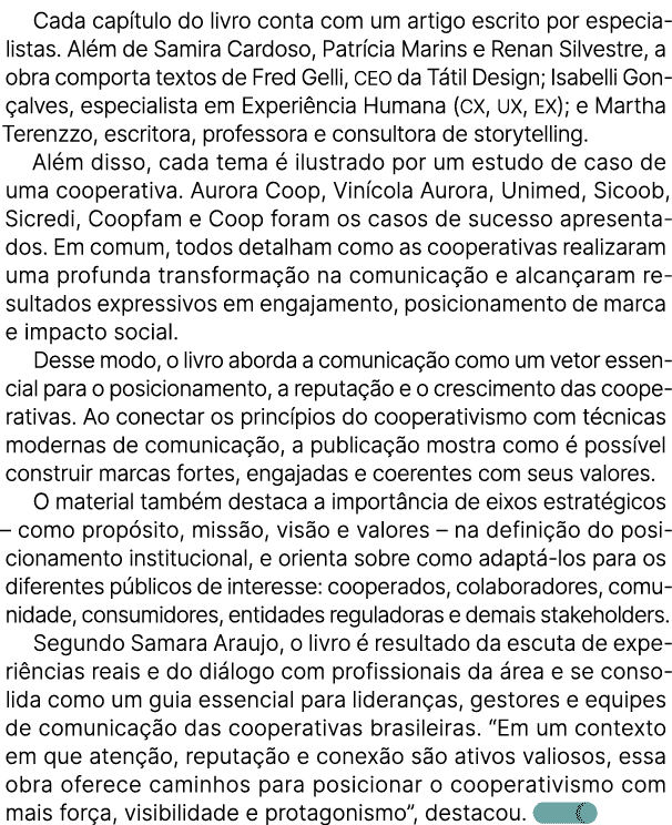 Cada cap tulo do livro conta com um artigo escrito por especialistas. Al m de Samira Cardoso, Patr cia Marins e Renan...