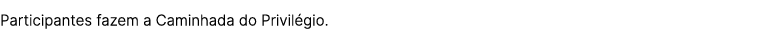 Participantes fazem a Caminhada do Privil gio.
