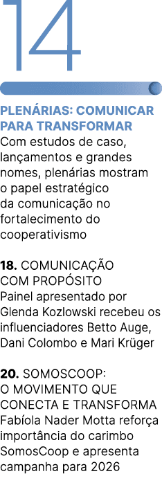14 ￼ Plen rias: comunicar para transformar Com estudos de caso, lan amentos e grandes nomes, plen rias mostram o pape...