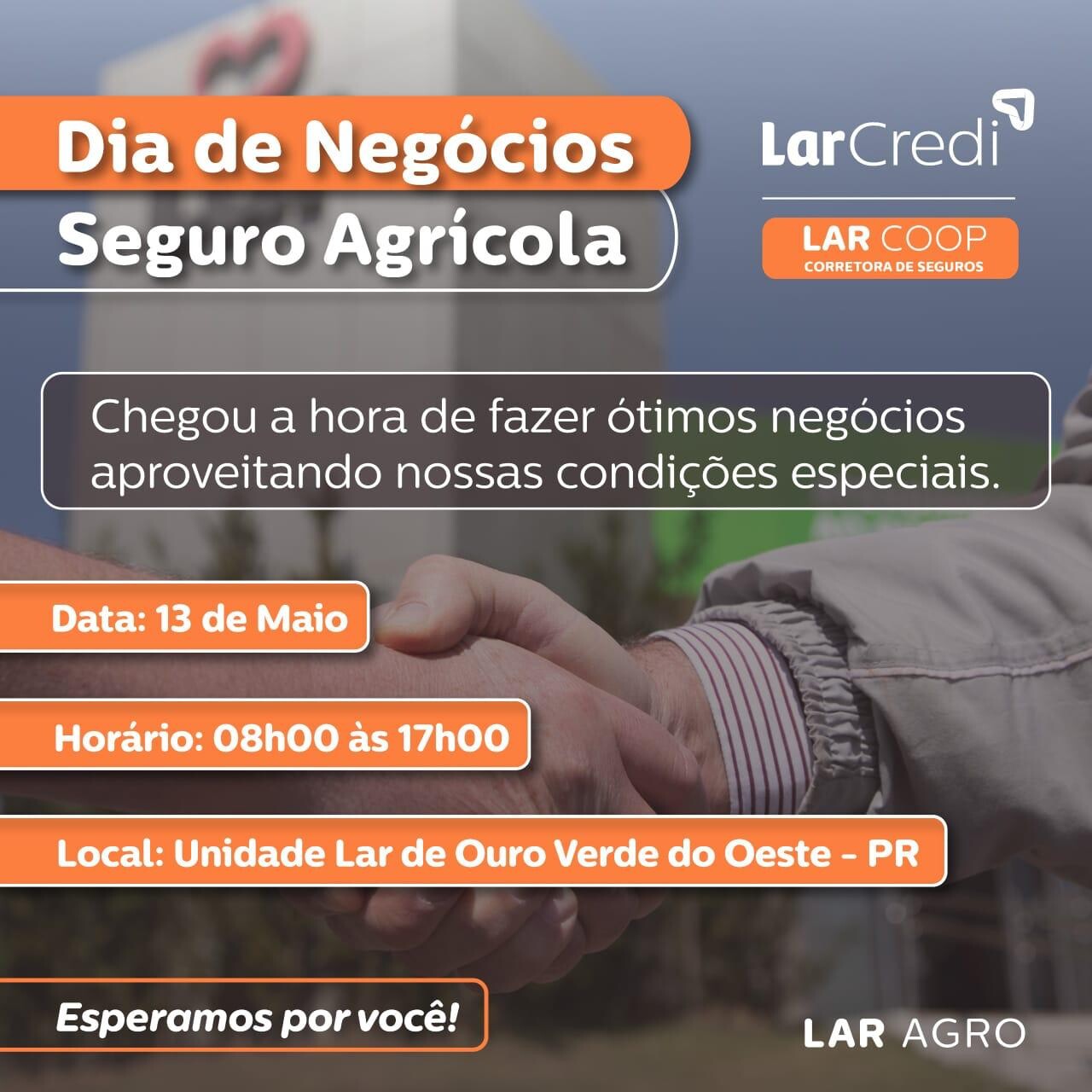 Lar fortalece gestão de riscos climáticos com seguro agrícola