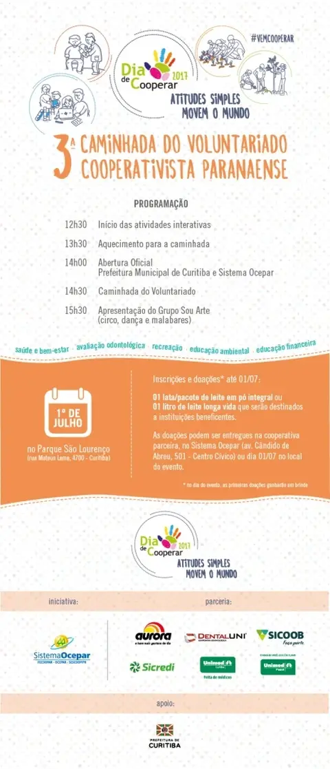 Em Curitiba, voluntários vão promover ações no Parque São Lourenço