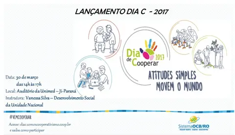Lançamento do Dia de Cooperar em Rondônia será realizado em Ji-Paraná