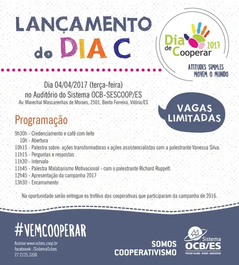 Cooperativas do Espírito Santo se reúnem para lançar a campanha do Dia C