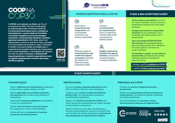 O cooperativismo na COP30
